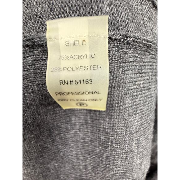 Calvin Klein Sweater Dress Womens Gray Knit Ribbed Turtle Neck Size Large - Picture 3 of 4